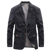 Retro Slim Herren Jeansjacke